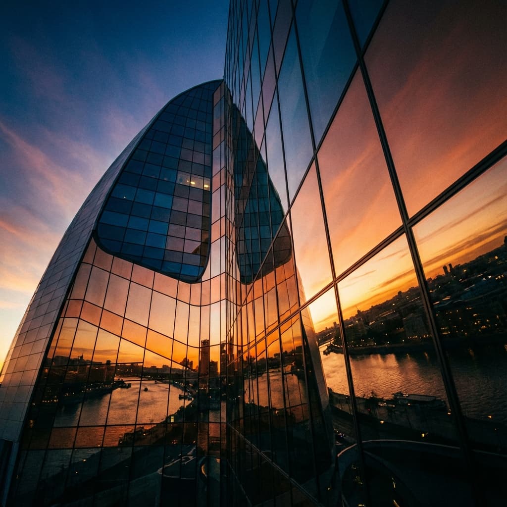 Modern corporate office building